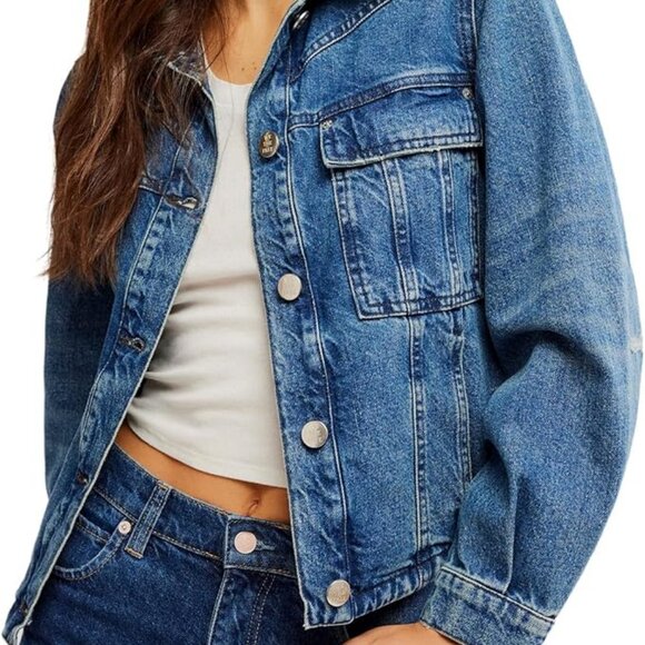 Free People We The Free Jade Denim Jacket - Picture 2 of 6